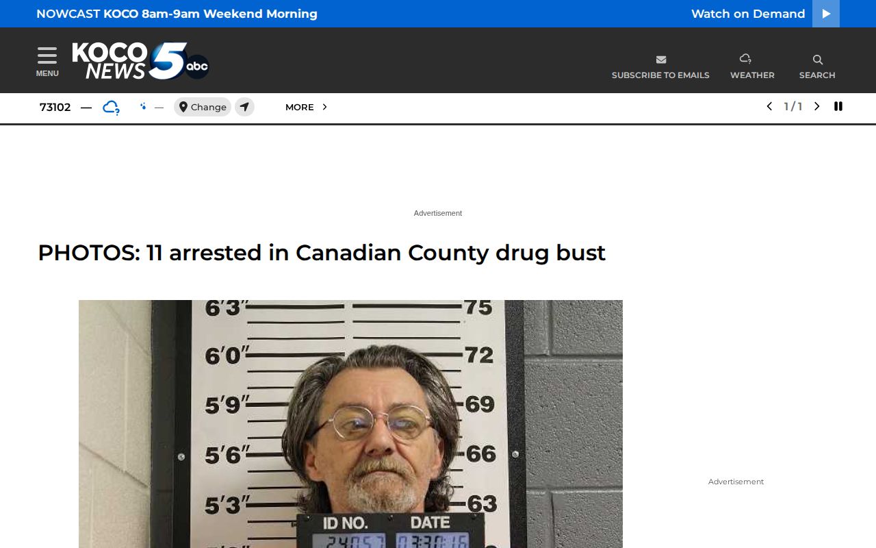 Canadian County booking record coverage in local crime news